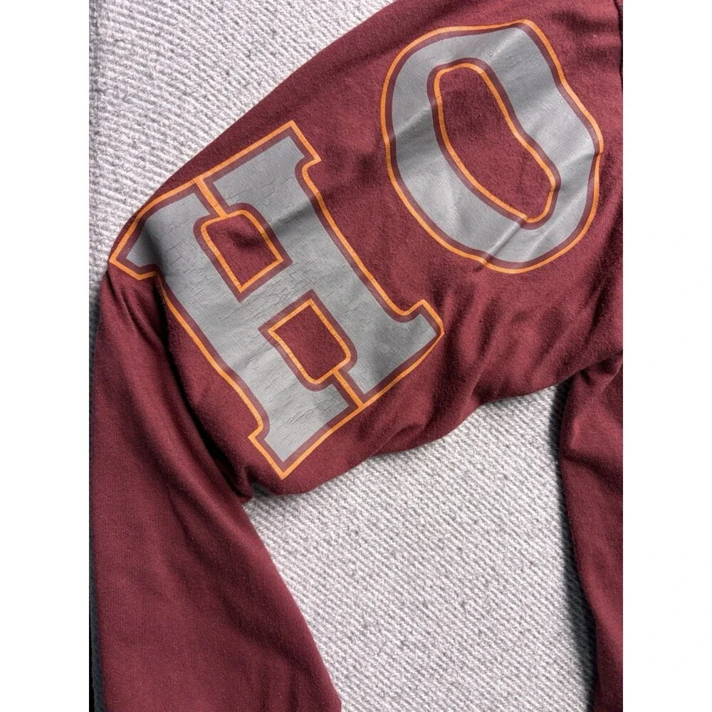 Men's Harry Potter Hogwarts Alumni Long Sleeve T-Shirt XL Maroon Large Crest